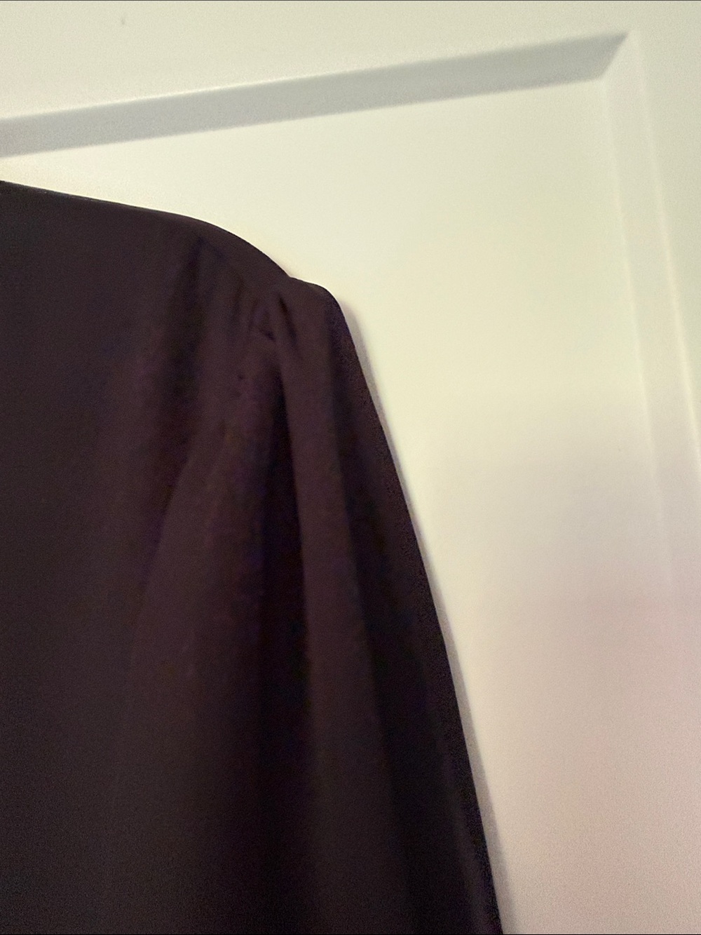Express Black Long-Sleeve V-Neck Button Cuff Blouse - Picture 5 of 6
